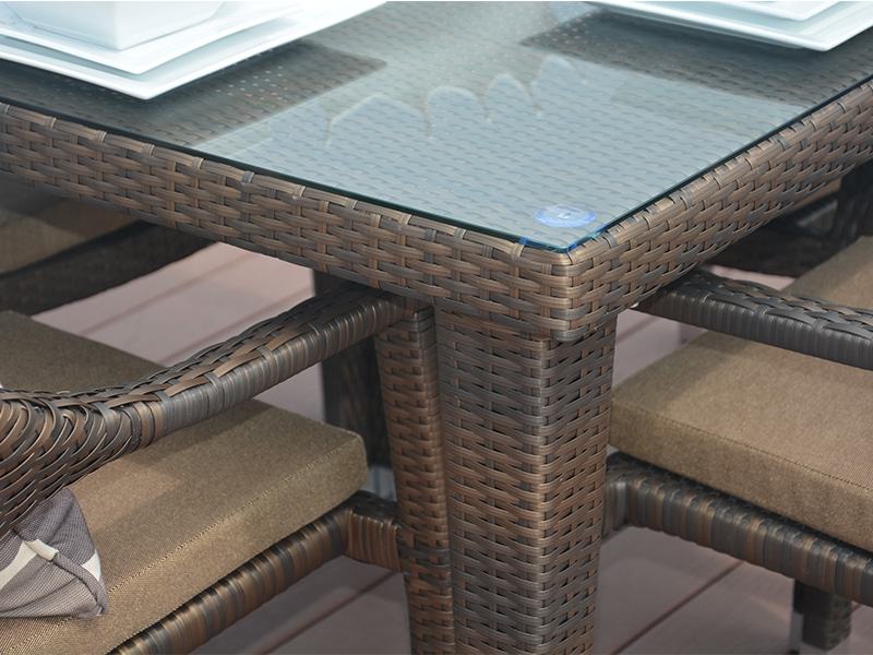 Rattan dining table